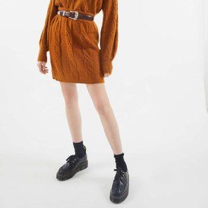 UO Mercer Cable Knit Mini Skirt